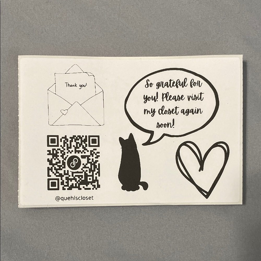 Custom 4x6 Thank You Cards/Stickers, Set of 50